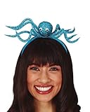 horror-shop Blauer Oktopus Haarreif mit Glitzer als Kostümzubehör für Karneval