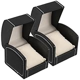 DEARMAMY 2St für Uhren Uhrenbox Uhrenaufbewahrung Schmuckbox uhrenetui Uhrenkoffer Uhrenhalter für Damen Armbanduhrenhalter Schmuckhalter Uhrenvitrine für Herren Pu Black