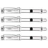 jojofuny 4 Stück Transparenter Kolbenfüllfederhalter Automatischer Kalligrafiestift für Schüler Schreiblernfüller Leichter Füller für Schule und Übung