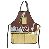 FairyPeach Gärtnerschürze mit Tasche, Verdickt und Wasserdicht Gartenschürze, einstellbar Gartenschürze, Multifunktionale Werkzeugschürze für Damen und Herren, ein Muss für Gärtner
