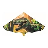 Günther Flugspiele 1112 - Einleiner-Drachen T-Rex, ca. 115 x 63 cm, Kinderdrachen aus robuster PE-Folie, für Kinder ab 4 Jahren, inkl. Griff und Drachenschnur