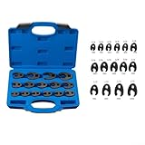 ZiStarlilife 15-teiliges metrisches Hahnenfußschlüssel-Set, 3/8 Zoll, 1/2-Zoll-Antrieb, verchromt, offenes Ende, 8–24 mm, Maulschlüssel-Set für Autoreparatur