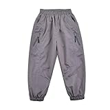 Jungen Hosen Outdoor Winddicht Regen Hosen Für Kinder Wandern Skifahren Softshell Hosen Kinder Sport Spielen Casual Winter Thermal Schnee (Purple, 3-4 Years)