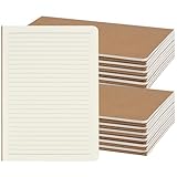 ZCZN 24 Stück A5 Kraft-Notizbücher, Großpackung, 21,6 x 14 cm, liniertes Papier, Tagebuch, Notizbücher für Arbeit, Kompositions-Notizbücher für Schule, Tagebuch, Notizbücher für Büro, 60 Seiten