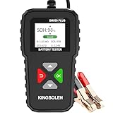 Autobatterietester 6V 12V 24V,KINGBOLEN BM550 PLUS 100-2000 CCA Auto Spannungsprüfer,2Ah-220Ah Autobatterie Prüfgerät,BatterieTester KFZ für Auto ATV SUV LKW Boot Motorrad.