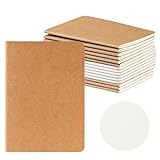 HOMEMARS Notizbuch A6,16 Stück, 100 GSM,Dickes Papier, Blanko, Kleines Notizbuch, Notizblock A6, Notizheft A6, 10x14cm, 60 Seiten, Kartonabdeckung