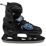 Cox Swain verstellbare Schlittschuhe Crystal, Eislaufschuhe für Kinder, Jugendliche und Erwachsene bis 100KG, vorgeschliffene Edelstahlkufe, Softboot