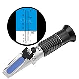 HHTEC Winzer Refraktometer potentielle Alkoholgehalt, Alkohol: 0-25% Zucker: 0-40% mit ATC für Weinbrauen Bierbrauen Traubenmost Brix zur Messung des Zuckeranteils um besseren Wein zu herstellen.
