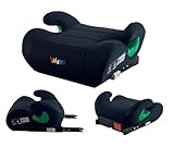 YALION Kindersitzerhöhung ISOFIX Sitzerhöhung Auto Kinder- Kinderautositz i-Size Autositzerhöhung für Kinder von 125-150CM(ca. 6-12 Jahre), 3-Punkt-Gurt, ECE R129 (Black)