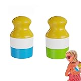 Sunscreen applicator | Built in ball applicator, refillable sealing device | 3.4 oz built-in capacity, suitable for children and adults traveling (Blau + Pink 2 Sätze)