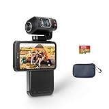 ORDRO M3 Pocket Camcorder, Vlogging Kamera mit 3.5'' Drehbarem Touchscreen & 5K/30fps Video, 3250mAh Lange Ausdauer, Nachtsichtfunktion, Zeitrafferfunktion, kleine Videokamera für Fotografie, YouTube