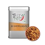 Tasty Pott Bio Dattelzucker 100g I Aus Datteln I Zum Backen und Kochen I Süß I Vegan I Dattelsüße I Zucker I In der Dose