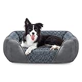 JOEJOY Hundebett Mittelgroße Hunde, Hundekorb Flauschig Waschbar, rutschfest Anti-Angst Hundebetten, Hundekörbchen für Mittlere und Große Hunde und Katzen, 76x61x23cm
