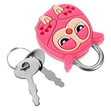 HOMOCONO Mini Vorhängeschloss im Cartoon Design Dekorativer Sicherheitsverschluss für Handtaschen Rucksäcke und Schränke Robustes Metall Vielseitig Einsetzbar für Zuhause und Reisen