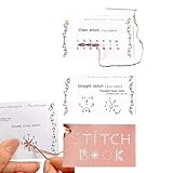 Creative Minis Nähbuch, verbessern Sie Ihre Nähfähigkeiten, Nähstiche, Kartenbuch, Bastelset, Nähset, tragbares M-ini Reise-Nähset für Anfänger und Stickbegeisterte