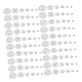 Ipetboom 1 Schachtel Perlenschmuck Halbrunde Nagelperlen Farbige Nailart-perlen Nageledelsteine ​​für Nägel Nagelanhänger Cool Nageldekoration Für Acrylnägel Nagelschmuck Plastik Weiß