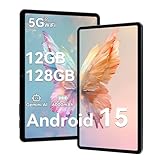 TABWEE T80 Android 15 Tablet 10 Zoll, 12GB RAM + 128GB ROM (Erweiterbar auf 2TB), 5G WiFi, Gemini AI, 6000mAh Akku. Perfekt für Gaming mit Dual-Kamera, BT5.0, OTG & Type-C. Neuestes Modell 2025