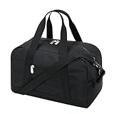 YoKelly Klein Mini Reisetasche, Sporttasche 18L Small Duffel Bag XS, Schulsporttasche, Weekender, Fitnesstasche 35x20x25cm -Schwarz