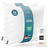 LILENO HOME 2er Set Kissenfüllung 30 x 30 cm - 95°C waschbares Innenkissen geeignet für Allergiker - Polyester Kisseninlet als Couchkissen, Sofa Kissen, Cocktailkissen und Kopfkissen