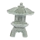 GALPADA Miniatur Pagodenlaterne aus Stein Japanische Garten Bonsai Dekoration Wetterfeste Micro landschaftsfigur für Balkon Terrasse und Aquarium Kompakte für Zen Garten und Outdoor