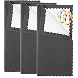 WUSJCOF 3 Stück Silberputztuch für Schmuck, Silberputztuch für Besteck, Wiederverwendbare Schmuck Reinigungstücher, Silberputztücher, Silber Poliertuch Reinigungstuch