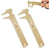 FSWWSF Messing Messschieber Klein 2 StüCke Schieblehre Analog HochpräZises Vernier Caliper AnreißMessschieber FüR Haushalt Und Holzbearbeitung,Industriemessungen (Doppelskala 0-100mm)