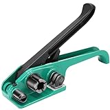 IGNVXMGKP Hochleistungs-Umreifungsbandspanner und -Schneider, manuelle Verpackungswerkzeuge, Winde für 1,27–1,91 cm breites Polyester-Polyband (grün)