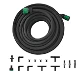 Tropfschlauch Set, Perlschlauch für Bewässerung Gartenschlauch für Tropfbewässerung Perlschlauch Gartenbewässerung Gartenschlauch für Wasserschlauch, Gärten, Rasen, Terrassen 15M