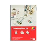 INKUWAY Transparentes Foto-Set mit durchscheinendem Hintergrundbeleuchtungseffekt – Retro-Bilderrahmen und Tasche für Umkehrfilm-Taschenkarte