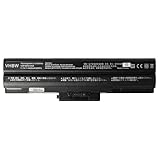 vhbw Akku kompatibel mit Sony Vaio VGN-AW11M/H, VGN-AW11S/B, VGN-AW11XU/Q, VGN-AW11Z/B Notebook (4400mAh, 11,1V, schwarz)