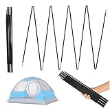 rupusiner Zeltstangen Austausch 8mm 12, 8 Fuß Länge einstellbare Glasfaser -Planenstangen 18 Abschnitte, die Markisenstangen für Camping -Backpackingpolen unterstützen