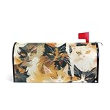Maine Cats Famliy Dekorative Briefkastenabdeckungen für Frühling, Spaß, Urlaub, Briefkastenabdeckung, Standardgröße, Gelb / Schwarz