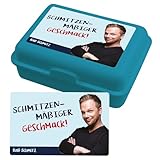 United Labels Ralf Schmitz Brotdose - Schmitzenmäßiger Geschmack Butterbrotdose mit Trennwand Lunchbox Blau