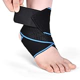 ACWOO Sprunggelenkbandage, 1 Stück Einstellbar Bandage Fußgelenk, Sport Schützen Fußgelenkbandage Sprunggelenk, Hochelastisch Knöchelstütze für Fußball Laufen Radfahren, Rechte und Linke Bandage