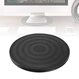 RMENOOR Drehbarer Drehscheibe Universal Drehteller Rund 360-Grad-Drehplattform Drehplatte schwerlast 15 kG Drehständer für Torten Tv Küche Fernseher (Schwarz)