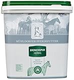 Mühldorfer Pferdefutter Mühldorfer Bronchopur Herbal - 1,8 kg - Fördert das Abhusten - Beruhigt Atemwege - Wohltuender Inhalier-Effekt