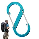 S Karabiner, Locking Karabiner Schlüsselanhänger Clip - Camping Zubehör für Backpacking Key Organisation Outdoor Travel Backpacking