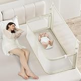 ASIAD Babywiege, beistellbett Baby Boxspringbett,laufstall babybett faltbar,atmungsaktiver Stubenwagen,Next to Me Crib,reisegitterbett mit Moskitonetz,1