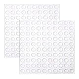 200 Stück Elastikpuffer Transparent, 8mm Türpuffer Anschlagpuffer Schutzpuffer Gummipuffer Selbstklebend Lärmdämpfer Pads Gumminoppen für Glasplatten Türen Schränk
