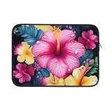 Hawaiianische bunte Blumen-Computertasche, 13/15 Zoll Laptophülle, tragbare Business-Tasche, Dokumenten-Aufbewahrungstasche, 38,1 cm (15 Zoll)