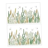 TOYANDONA 1 Satz Wandaufkleber Kinderzimmer Wandsticker Wall Stickers for Room Heimdekoration Wandtattoos Libelle Wandtattoos Für Den Hintergrund Aufkleber Mit Pflanzenmuster 2 Blätter