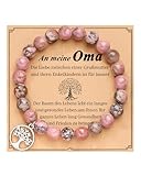 POWWA Weihnachtsarmband-Geschenke für Oma Baum des Lebens Naturstein Armband Geschenk für Oma geburtstagsgeschenk von Enkelin Enkelsohn