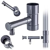 KADAX Regensammler 80mm, Regenwassersammler für Fallrohr, Regendieb mit integrierten Ventil, Wassersammler aus hochwertigem Kunststoff, Wasserdieb (Grau)