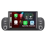 Autoradio für FIAT Panda 2013-2020 mit Wireless CarPlay & Android Auto,Linux System,Autoradio für FIAT Panda mit Bluetooth/FM/AM/USB,Ersatzautoradio Kompatibel