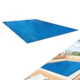 Arebos Pool Solarabdeckplane eckig 6 x 4 m | Solarplane Stärke 400 µm | Solarfolie zuschneidbar | Poolheizung Wassererwärmung Wärmeplane