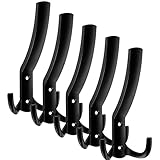 SOTECH 5 Stück Garderobenhaken JULIE STRONG lang schwarz matt neue stabile Ausführung Kleiderhaken