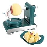 Gitohoni Apfelschäler, Entkerner, Multi-Obstschäler mit Fruchtteiler-Set, Upgrade-Handschälmaschine mit zwei Klingen für Apfel