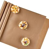 Frypay Dauerbackfolie 10er-Set braun Teflon (30 x 40cm) wiederverwendbares Backpapier Backfolie hitzebeständig antihaftbeschichtet zuschneidbar
