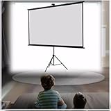 DAQXYH 4K HD Projektionsleinwand Projektionsschirm 60 72 Zoll, Automatisch Verriegelbar, Filmleinwand Für Schulen, Meetings, Konferenzen, Drinnen Draußen, Knitterfrei(60 Inch (16:9))
