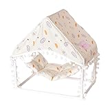 Hamsterhäuser und Verstecke – Stoffhaus, Haustierzelt, Nagetierversteck | Kompaktes Unterschlupfdesign mit gemustertem Stoff und weicher Innenseite, schützendes Haus für Kleintiere. Käfigzubehör